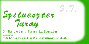 szilveszter turay business card